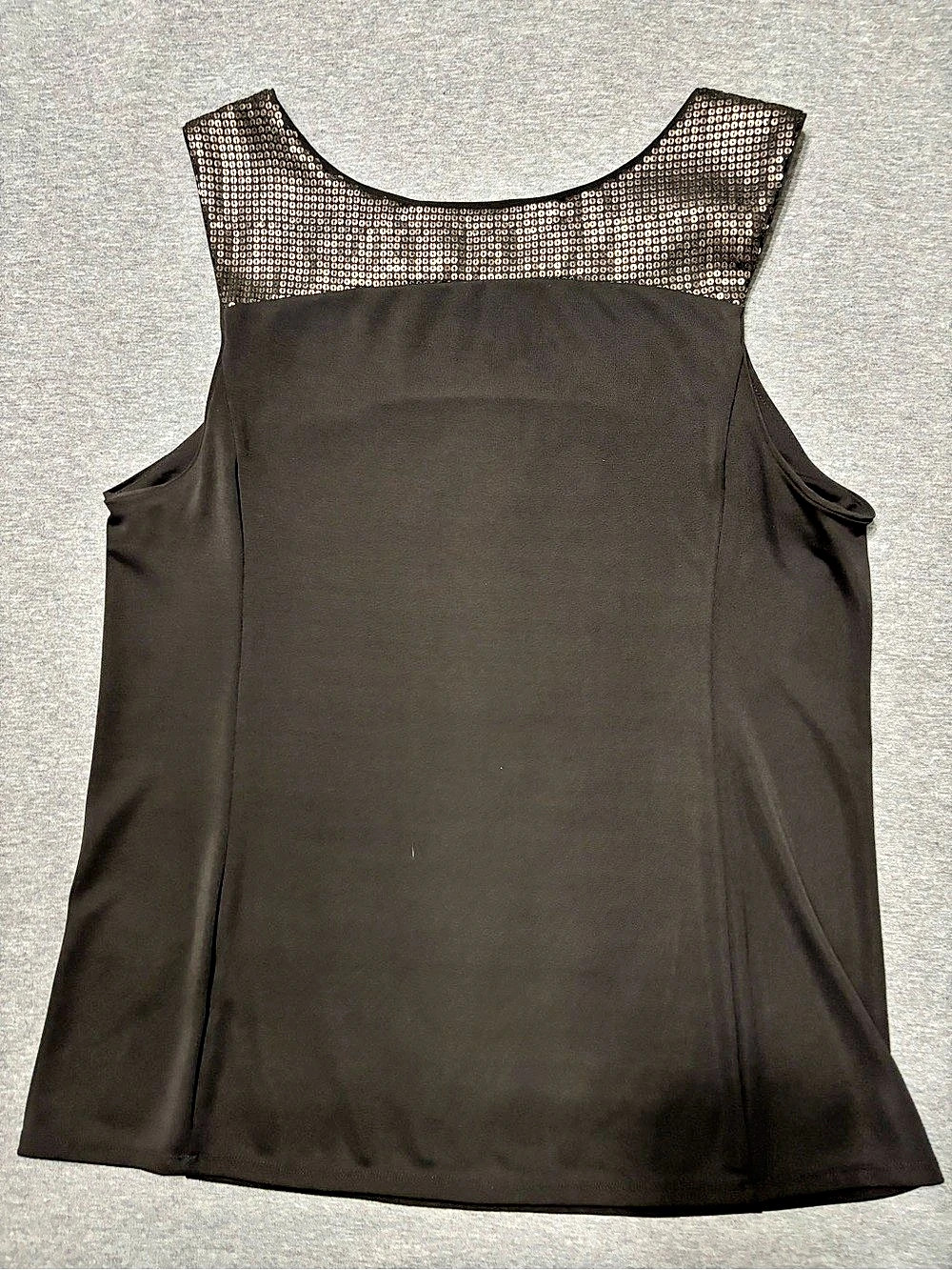 Narciso Rodriguez Black Sequin Yoke Tank Top Like New